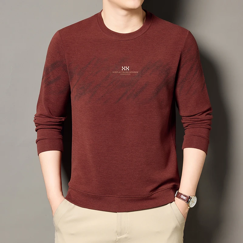 Fashion Men T-shirt Slim Fit Custom T-shirt Crease Design Long Stylish Luxury O Neck Fitness T-shirt Tee Shirt Homme