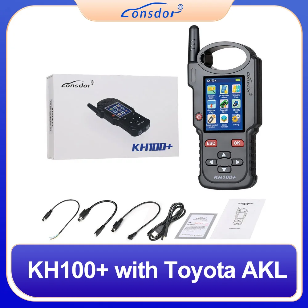 Lonsdor KH100+ Full Featured Key Remote Programmer + For Toyota AKL Online Calculation 1 Year Activation