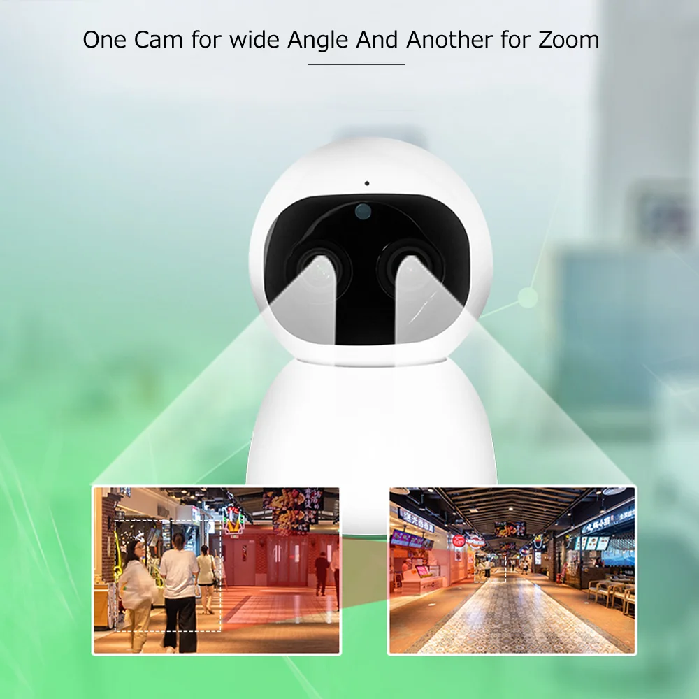 

4MP dual HD lens 10X zoom 2.4G wifi camera 355° ptz IR night vision motion detection cctv home security IP surveillance camera