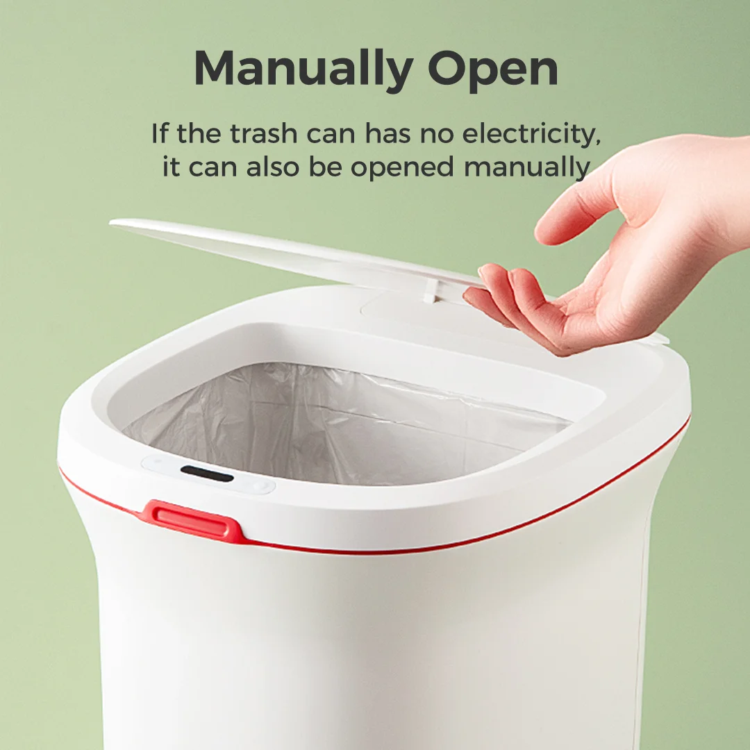 Intelligent Sensor Garbage Can, Automatic, Induction Opening, Absorption, Ventilation, Cleaning, Household