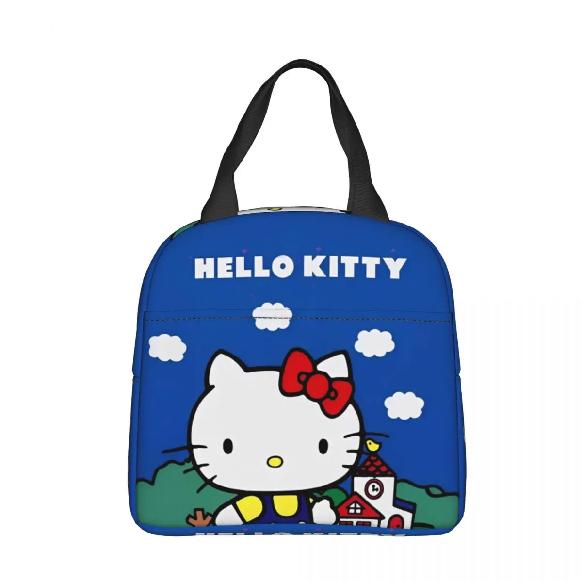 Cartoon Cute Hello Kitty Insulated Lunch Bags Cooler Bag Reusable HelloKitty Leakproof Lunch Box Tote Bento Pouch College Picnic