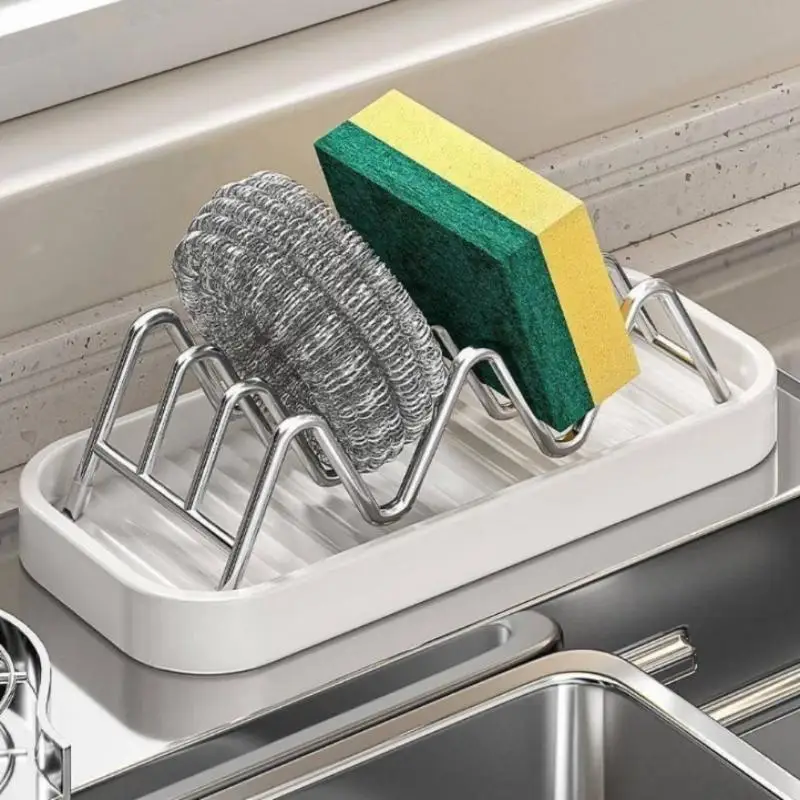 【M】Stainless Steel Waterproof Rust-Resistant Easy Soap Rack Multi-Soap Storage With Drainage Tray