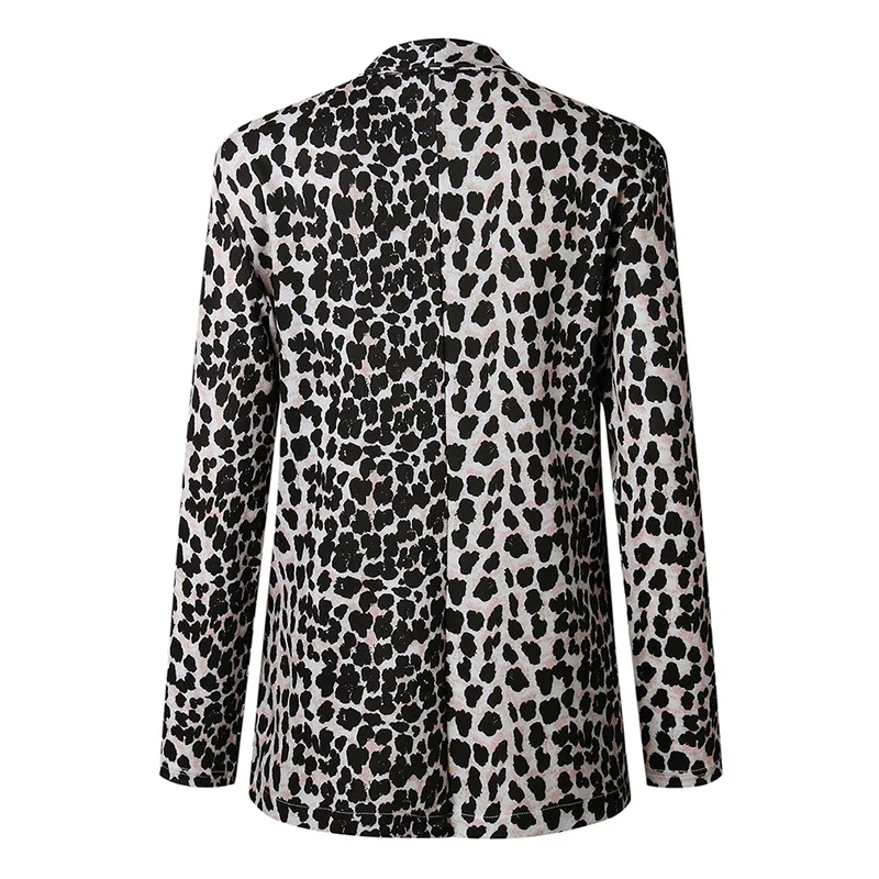 Snake Print Buttonless Blazers Women Sexy Leopard Long Sleeve Suits 2023 Spring Autumn New Chic Elegant Office Work Blazer Slim