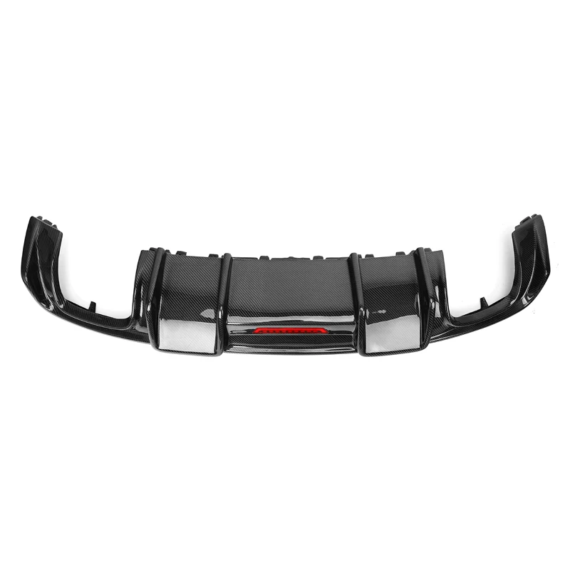 A3 Carbon Fiber Rear Diffuser Fit  A3 S3 Sedan 2013-2016 Not S Line Karbel Style With LED Rear Bumper Diffuser Lip