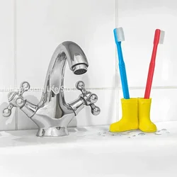 Silicone Toothbrush Holder Creative Rain Boots Toothbrush Organizer Cartoon Stand Rack Toothbrush Storage Rack Bathroom Products