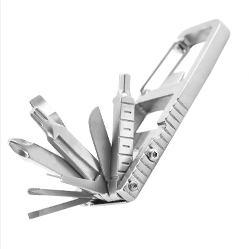 

12 In 1 Multitool Keychain Folding Portable Pocket Outdoor Camping Multi Tools Stainless Steel Multipurpose Repair Tools