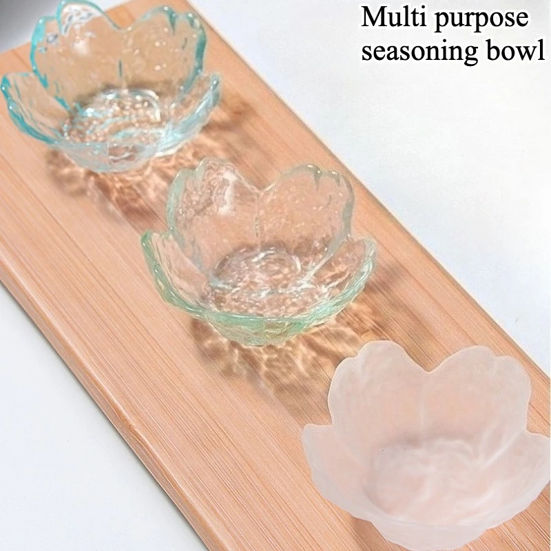 

2pcs Mini Cherry Flower Seasoning Plate Condiment Container Sauce Bowl for Ice Cream Fruit Sala Home Bowl Kitchen Supplies