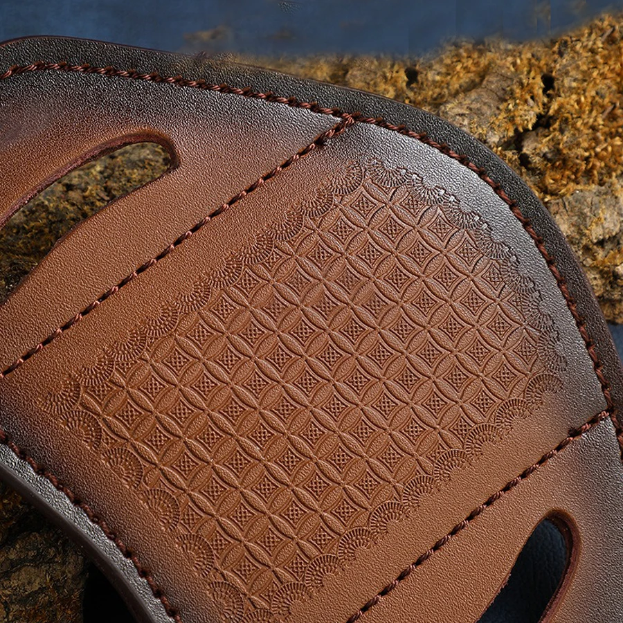 Carved leather holster top layer cowhide folding knife holster for EDC knife holster outdoor knife library