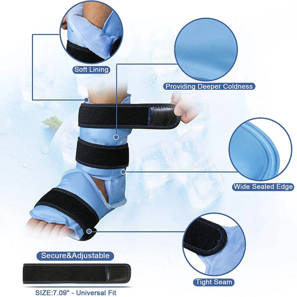 Cold Hot Compress Ankle Protector Heel Ice Pack Ankle Brace Reusable Professional Ankle Brace Compression Protector Relief Pains