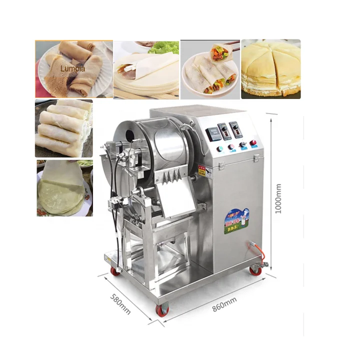 Ethiopian Injera Electric Mitad Automatic Pathiri Making Lumpia Wrapper Machine Maker Idli Dosa Batter Machine