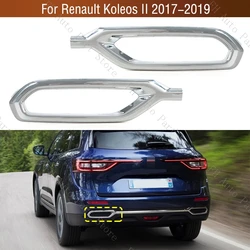 Car Rear Bumper Tail Chrome Decorative Trim Cover Frame For Renault Koleos 2 II 2017 2018 2019