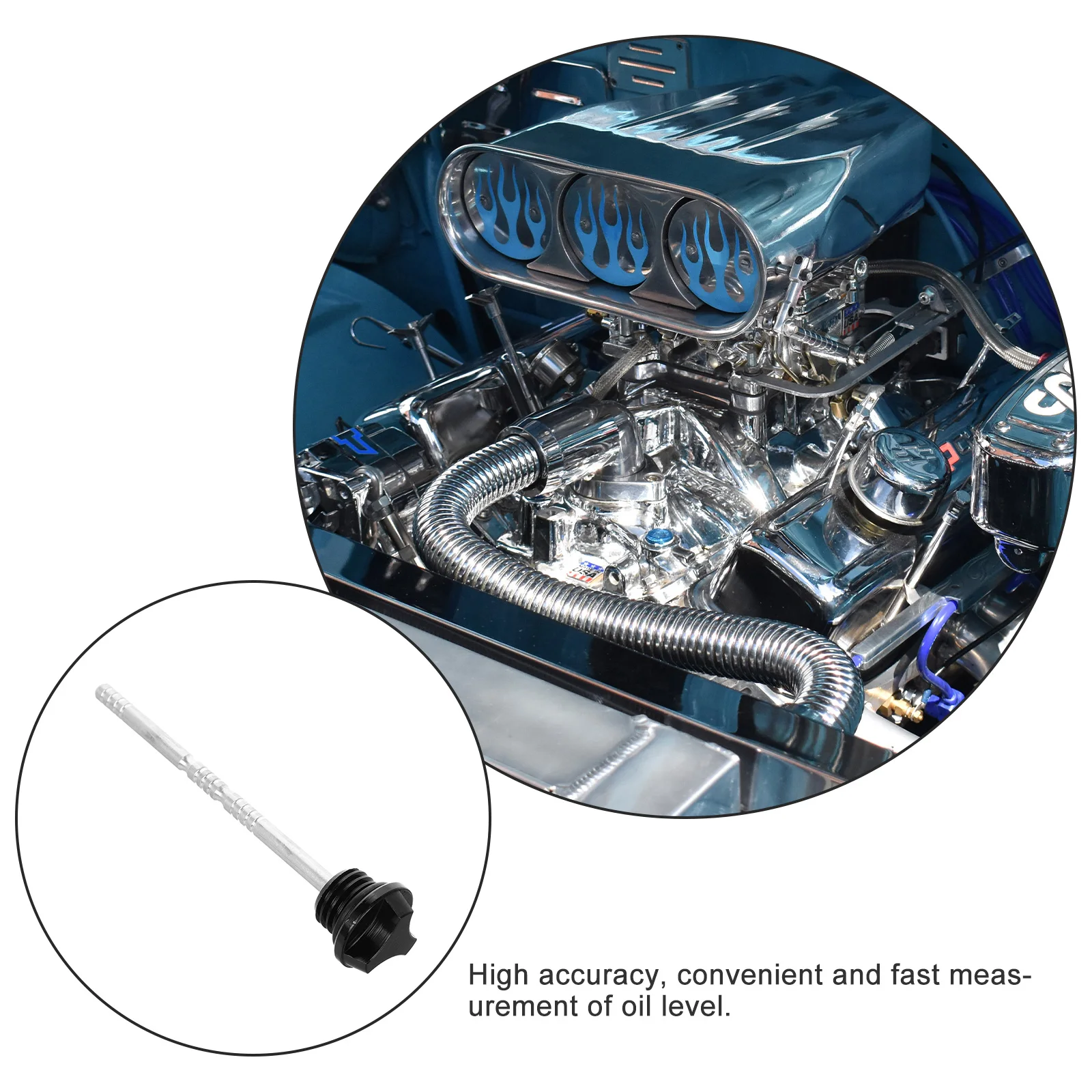 

Motorcycle Oil Dipstick Replacement Metal Transmission Checking Engine Tank Level Universal Easy Installation Accurate Display