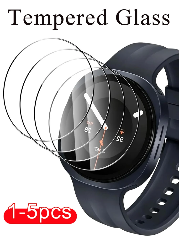 5 Stück gehärtetes Glas für Samsung Galaxy Watch 9 8 44 mm 40 mm Zubehör HD Clear Film Galaxy Watch8 Classic 46 mm Displayschutzfolie