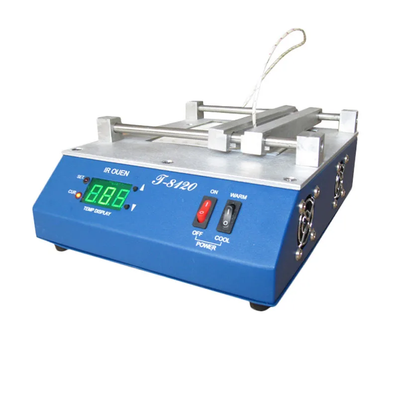 PCB Preheater PUHUI T-8120 Infrared Hot Plate 600W 0-450℃ PID For BGA SMD Rework