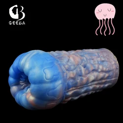 GEEBA Jellyfish Style Male Masturbator Cup Sex Toys Realistic Pocket Pussy Artificial Vagina Men Egg Masturbations FOR ADULT