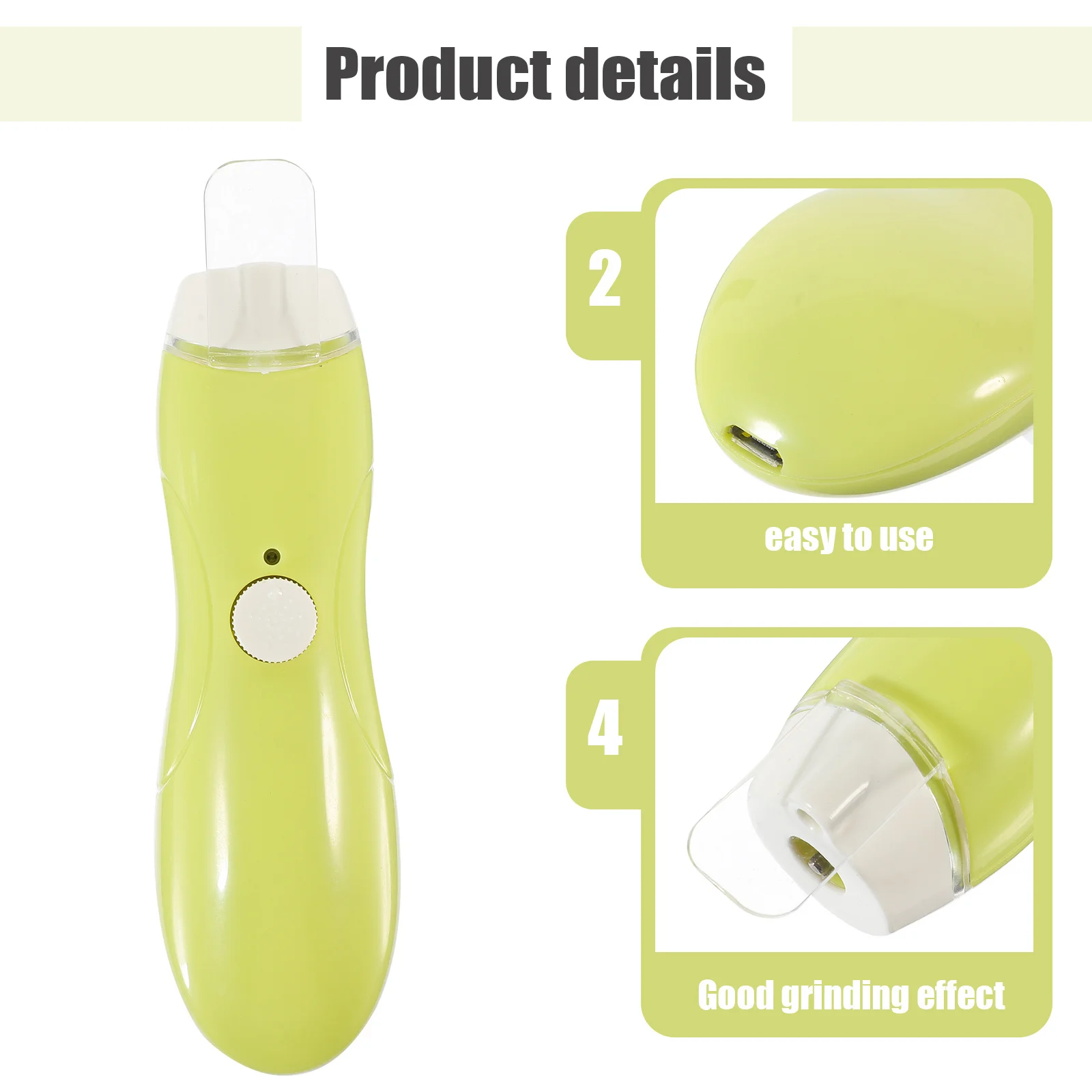 

1Set Portable Electric Nail Clipper Rechargeable Automatic Small Fingernail Trimmer for Baby Adult Kids Travel Use