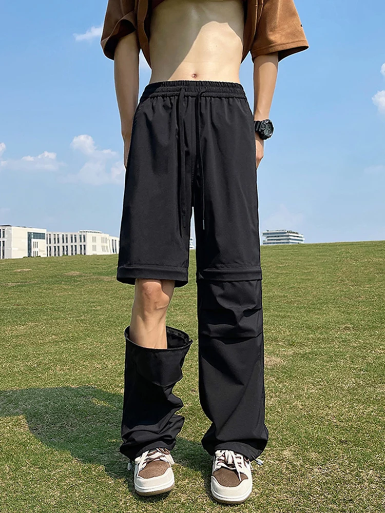 

American Sle Paratrooper Pants Men's Summer Thin Removable Design Sensation Two-Way Wear Nylon Jaet Casual Pants