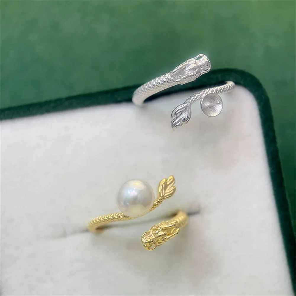 Solid S925 Sterling Silver Pearl Ring Settings Findings & Accessories  for Jewelry Making Bulk Wholesale Craft Supplies No Pearl