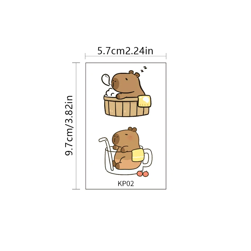 

Детские временные татуировки, подарок на день рождения, детские художественные татуировки с животными для мальчиков и девочек, 30 листов, татуировки с капибарой, наклейки с героями мультфильмов