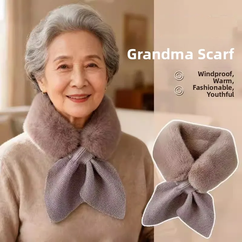 

Warm Ne Scarf for Middle-Aged Women andmother Sle Winter Faionable Korean Design Versatile Size ex Pure Color