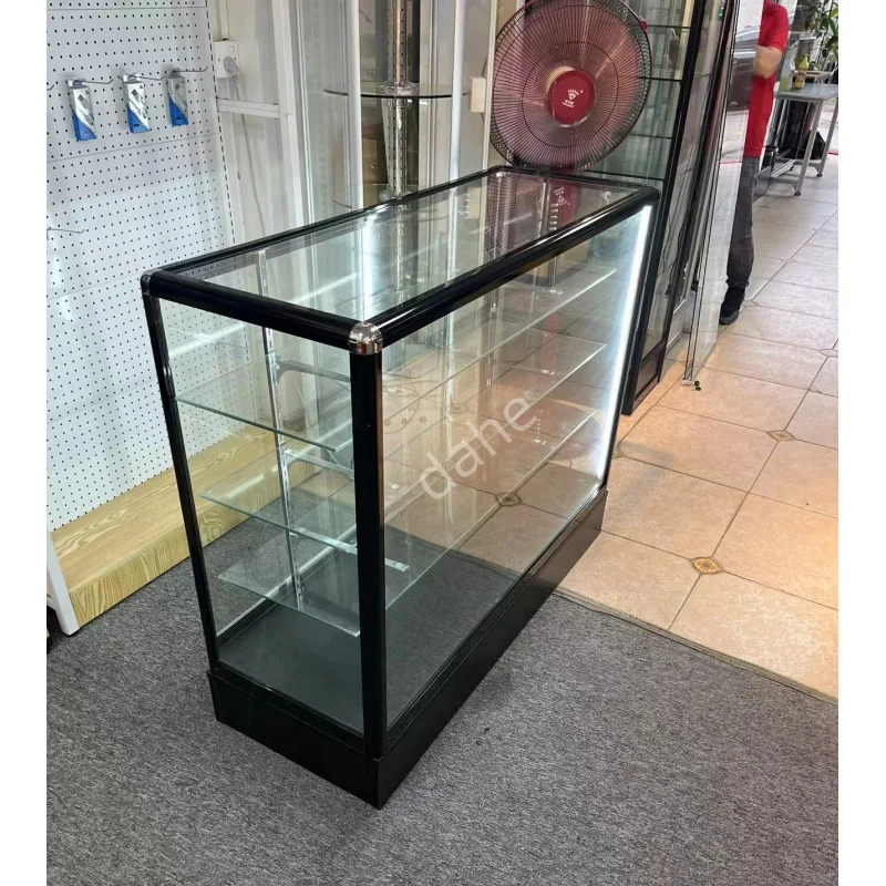 custom.Factory Direct Sell Show Glass Display Cabinet with Led lights Custom Lockable Aluminum Frame Tempered Glass Showcase