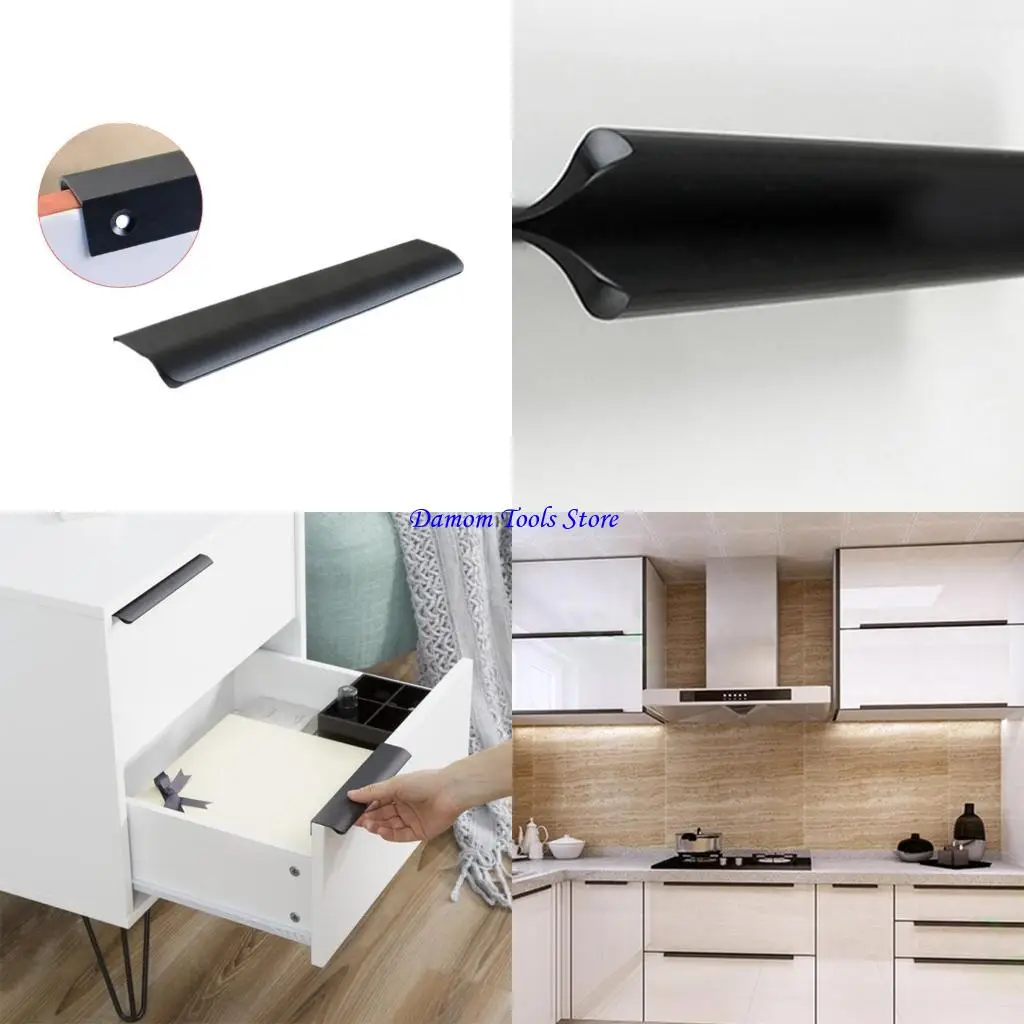 57BE Home Furniture Door Wardrobe Handle Cabinet Cupboard Pulls with Screws