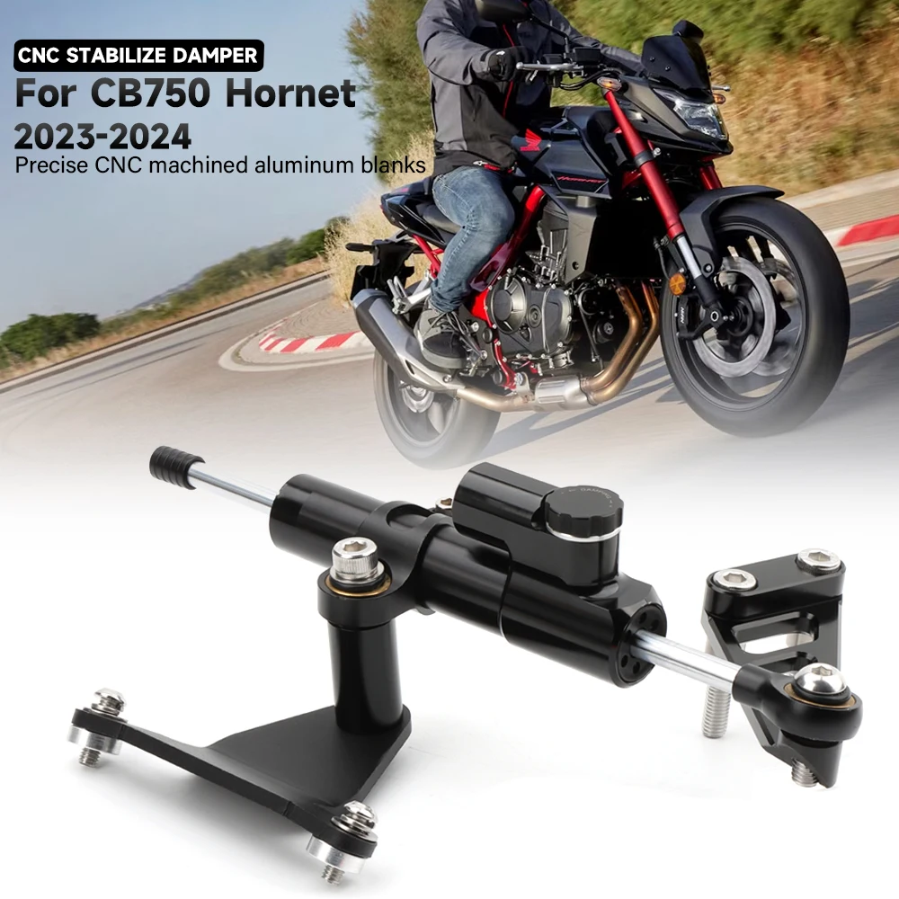 Accessori Moto: Kit di Montaggio Ammortizzatore di Sterzo CNC per HONDA CB750 Hornet 2023-2024