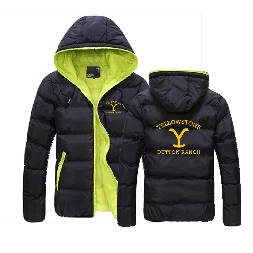 

2024 Yellowstone Dutton Ranch Movie Harajuku New Men Spring and Autumn Cotton Jacket Casual Hooded Comfortable Solid Color Coat