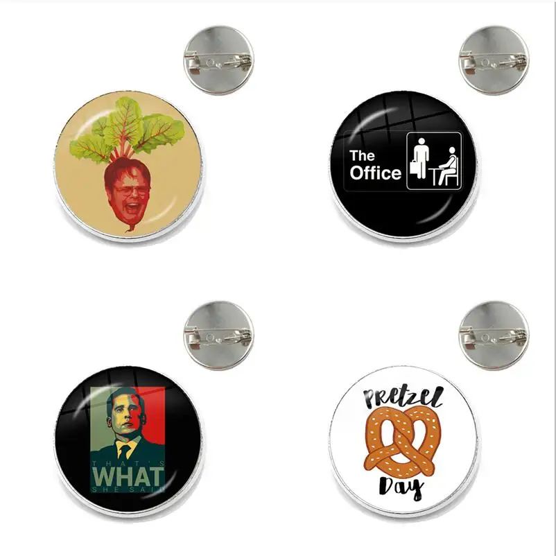 Die Büro TV Zeigen Dunder Mifflin Metall Emaille Pins und Broschen für Mode Revers Pin Rucksack Taschen Abzeichen Schmuck Geschenke