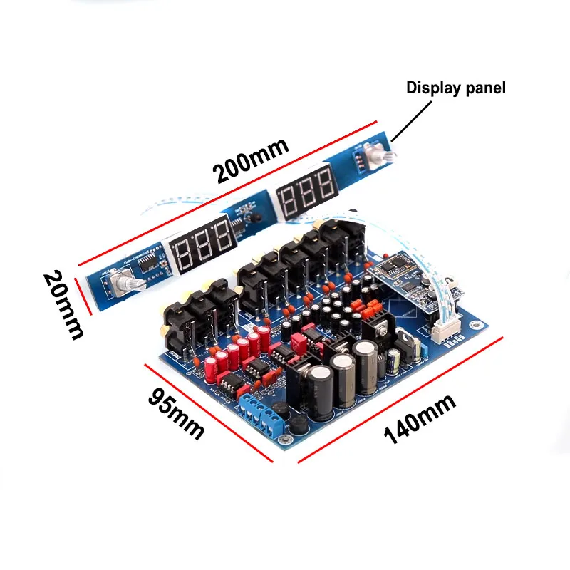 Placa preamplificadora de tono de Control remoto con pantalla Digital Hifi de 5,1 canales, preamplificador de alta fidelidad de 6 canales, compatible con Bluetooth 5,4 APTX/LDAC