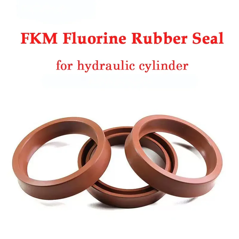 High Temperature Resistance FKM UN/Y-type Radial Shaft Seal ID 8-38mm Fluorine Rubber Single Lip U Cup Shaft Piston Rod Sealing