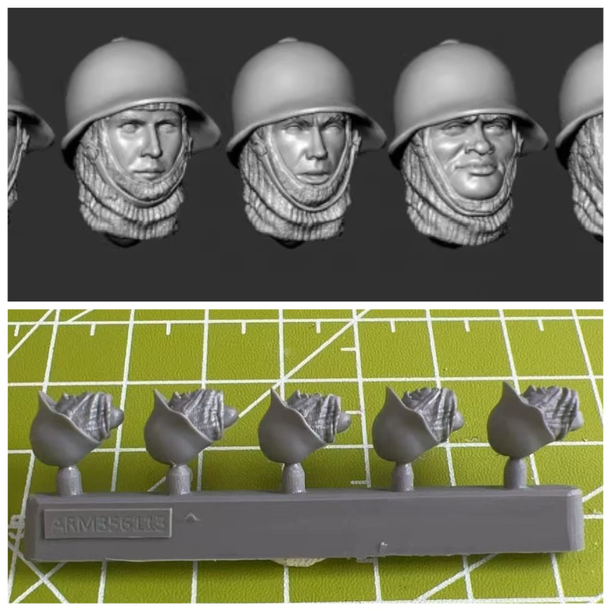

1:35 Die Casting Resin Model Assembly Kit Character Head Model Replacement Modification Unpainted