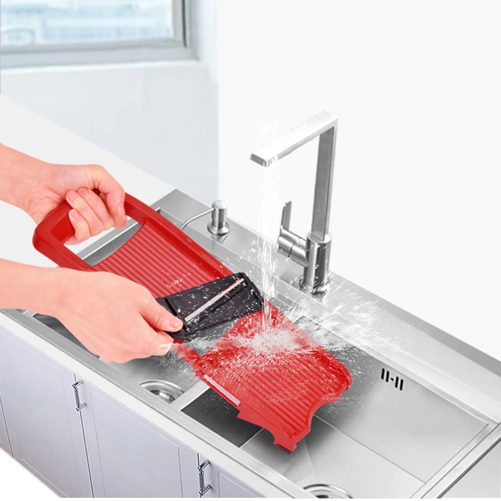 HILIFE Multi-function Kitchen Gadget Fruit Cutter 6 Blades Slicer Cooking Tool Sets Vegetable Mandoline Slicer