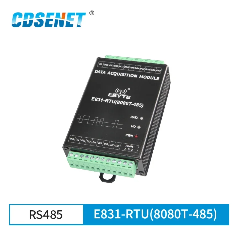 16 Channel IO Controller 8 Channel Digital Quantity Input Relay Output CDSENET E831-RTU(8080T-485) Modbus RTU Wireless IoT Modem