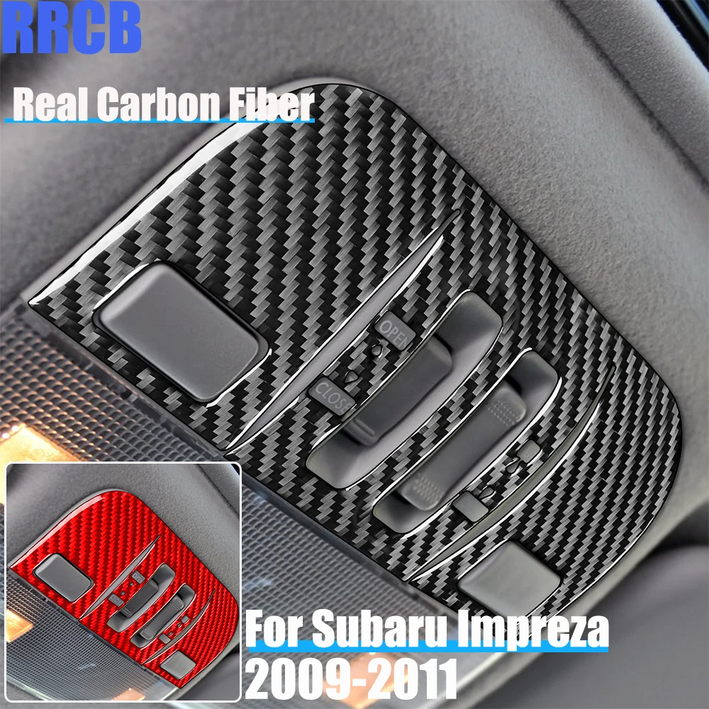 

Real Carbon Fiber Car Accessories Reading Light Panel Decorative Trim Soft Cover Sticker For Subaru Impreza 2009 2010 2011