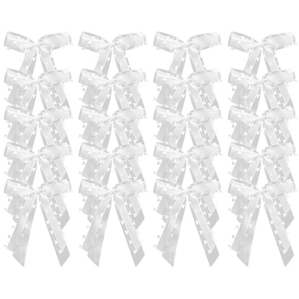

30 Pcs Wedding Bow Decor Ceremony Decorations for Miniature Fabric Bows Car Bride