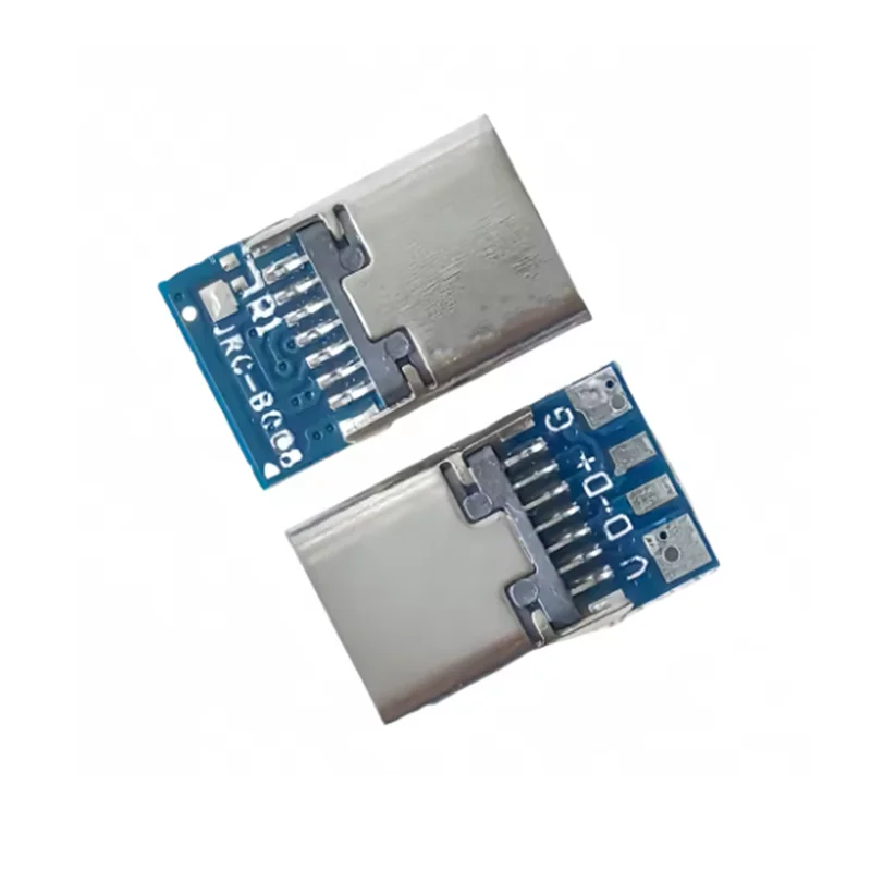 Conector USB 3,1 tipo C, adaptador de receptáculo de enchufe macho/hembra de 24 pines a Cable de soldadura y Cable de 24 pines,