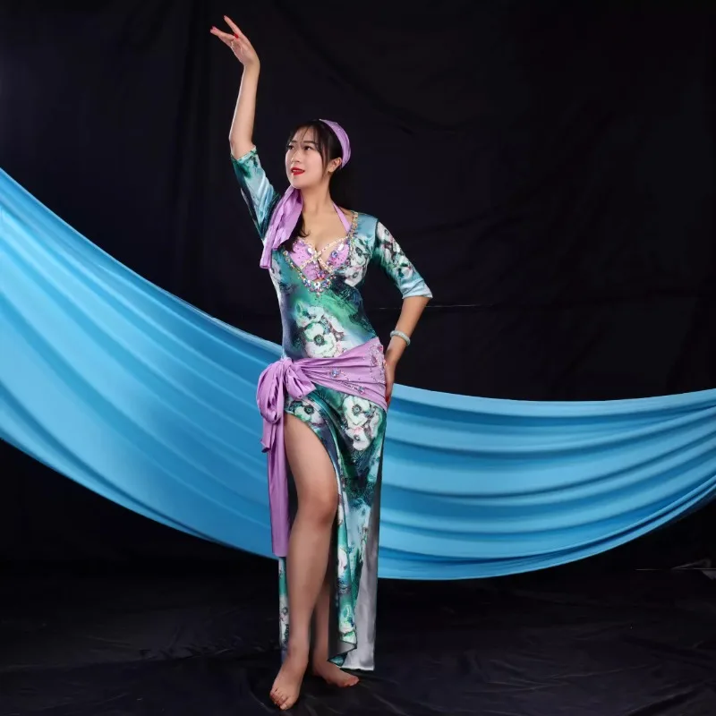 Traje de dança do ventre personalizado, roupas de dança oriental, vestido de performance, egito, folk, balady, saidi, robe gasto, roupa de dança exótica