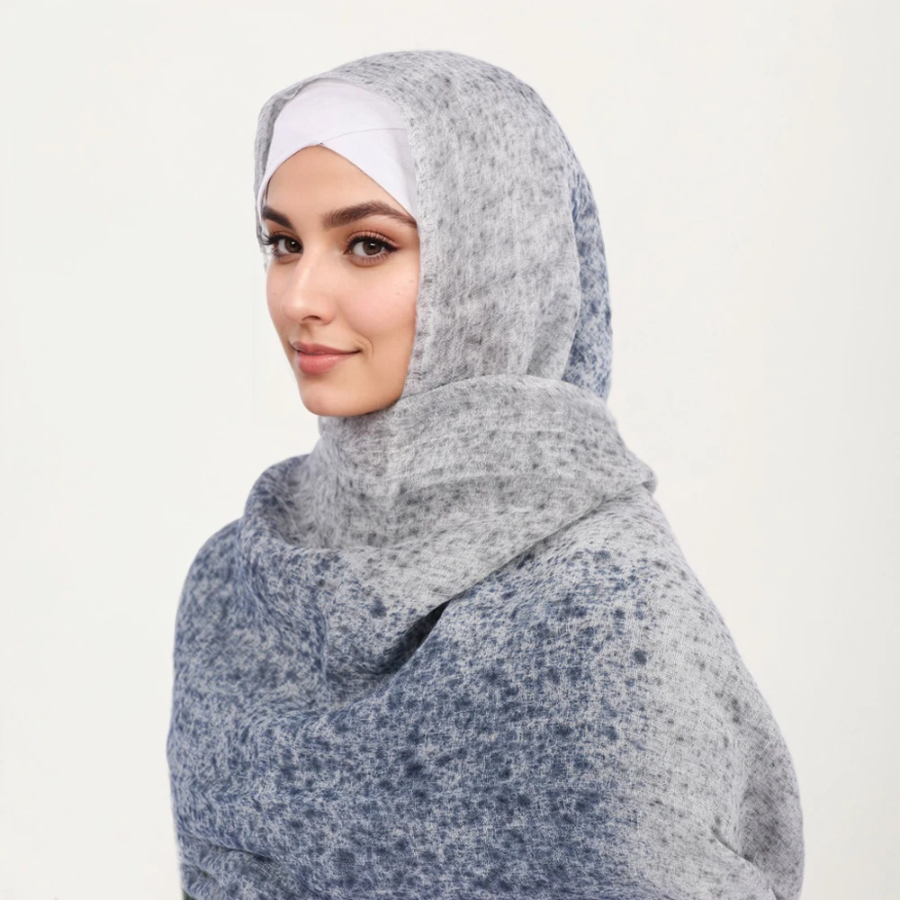 Exquisito conjunto con caja de regalo Hijab musulmán, turbante transpirable elegante, pañuelo para la cabeza, diadema de alta calidad para mujer,