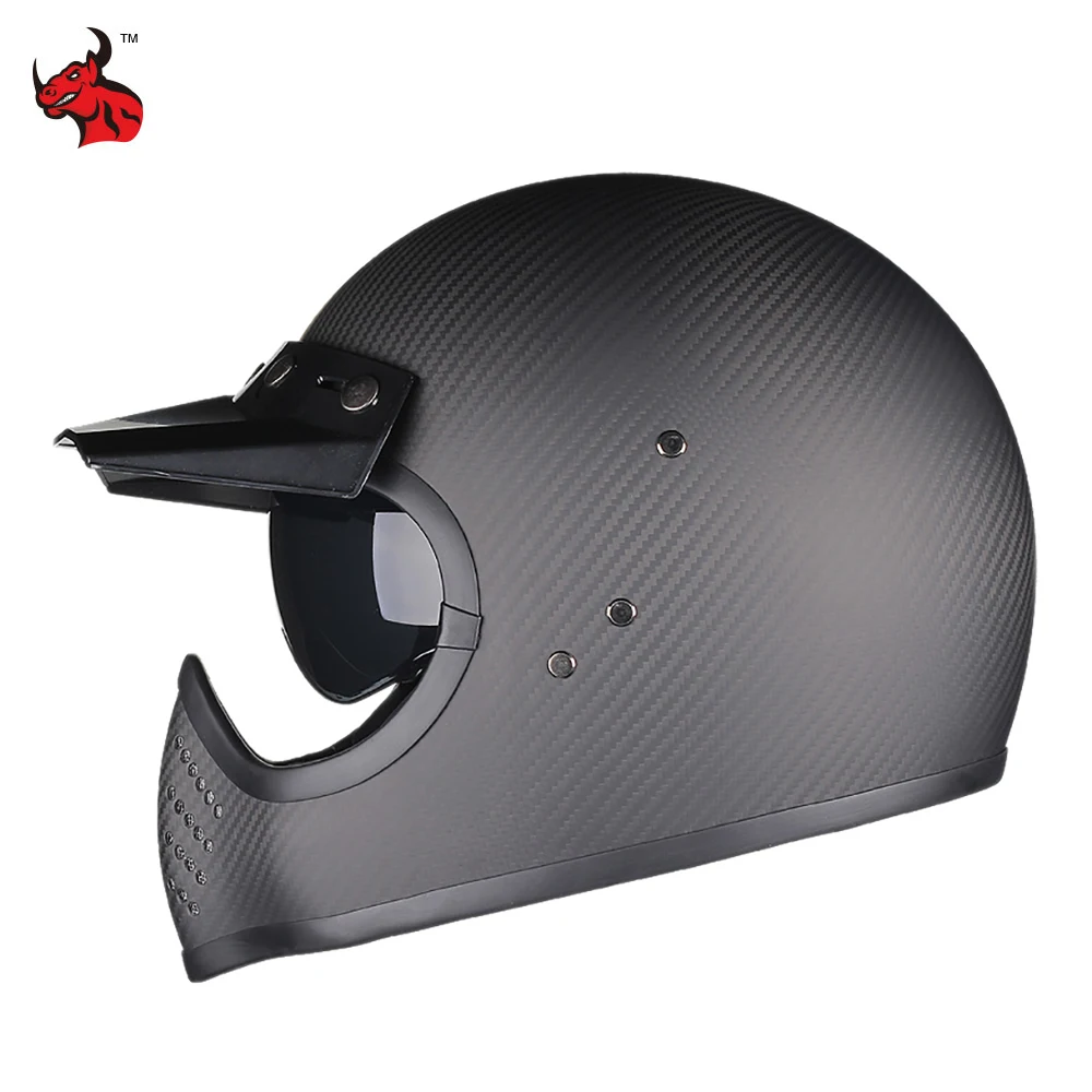 

3C Certified Carbon Fiber Helmet Full Face Off Road Motorcycle Helmet Motorcycle Secure Equipment Motobike Riding Casque