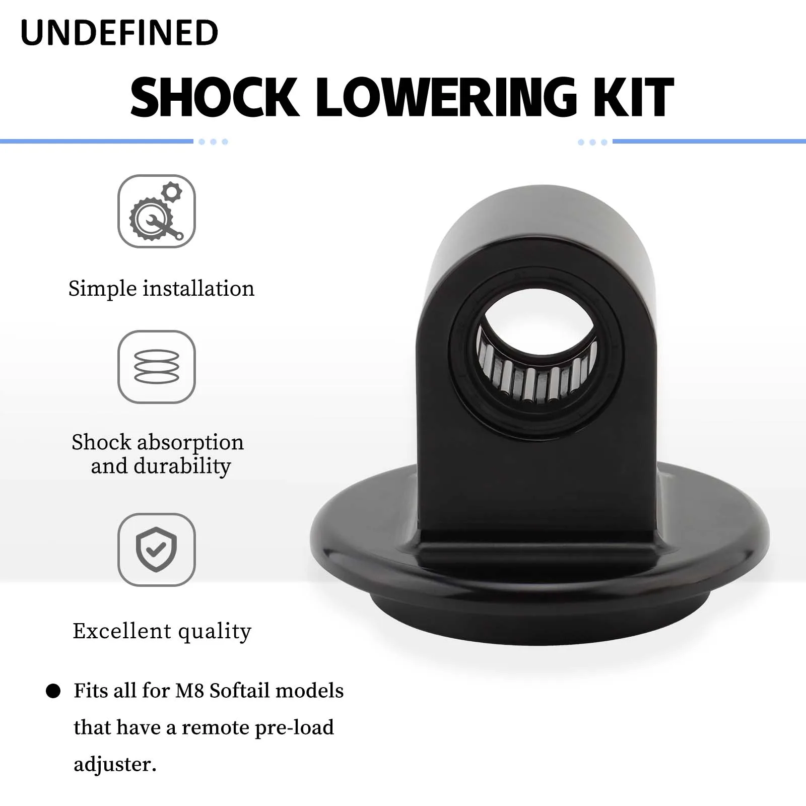 Shock Lowering Kit Fits For Harley M8 Softail Models Low Rider S FXBR FXLRS FLHC FLFBS FXFBS With Remote Pre-load Adjuster Black
