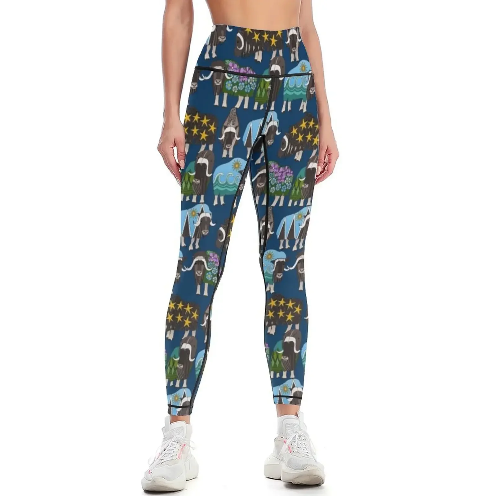 

Alaskan musk ox blue Leggings Women's push up Female legging pants Fitness's gym clothes gym pants Womens Leggings