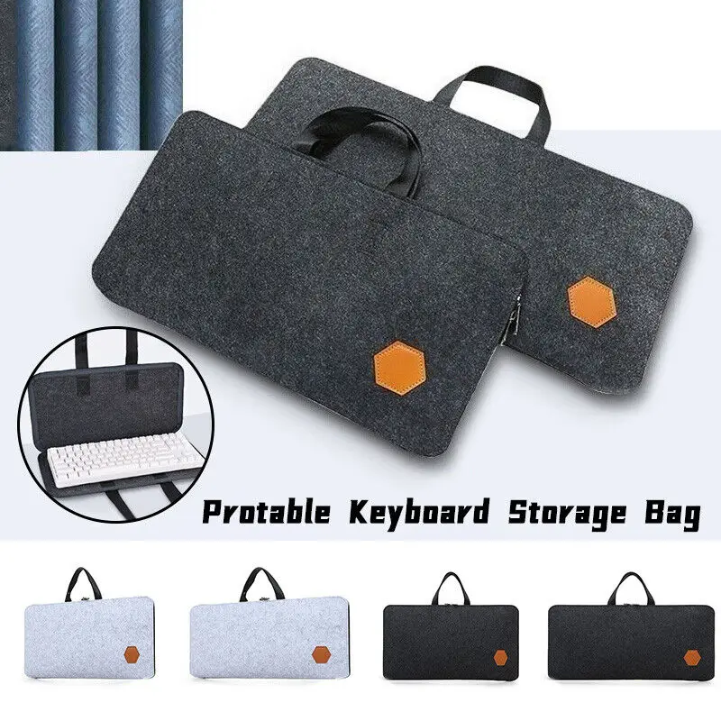 Protable Keyboard Storage Case Felt Travel Dustproof Keypad Cover Protective File Folder Expanding File Organizer New