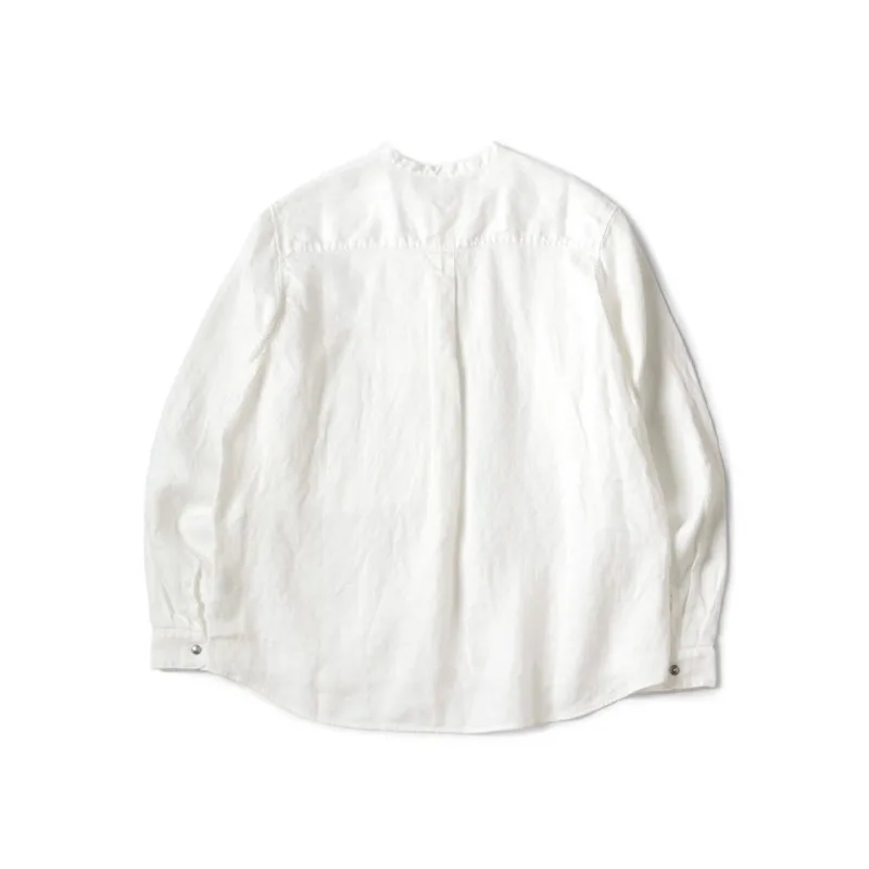 HKSH Spring Autumn New Men Tide Chic Ins Japanese Casual Herringbone Pattern Stand Collar Shirt Silver Buttons Y2K Tops HK27934