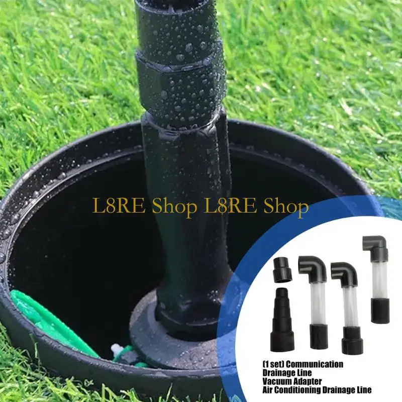 L8RE Drain Line Connector Vacuum Adapter For Quick and Low Noise Water Discharge  For Multiple Air Conditioner Model