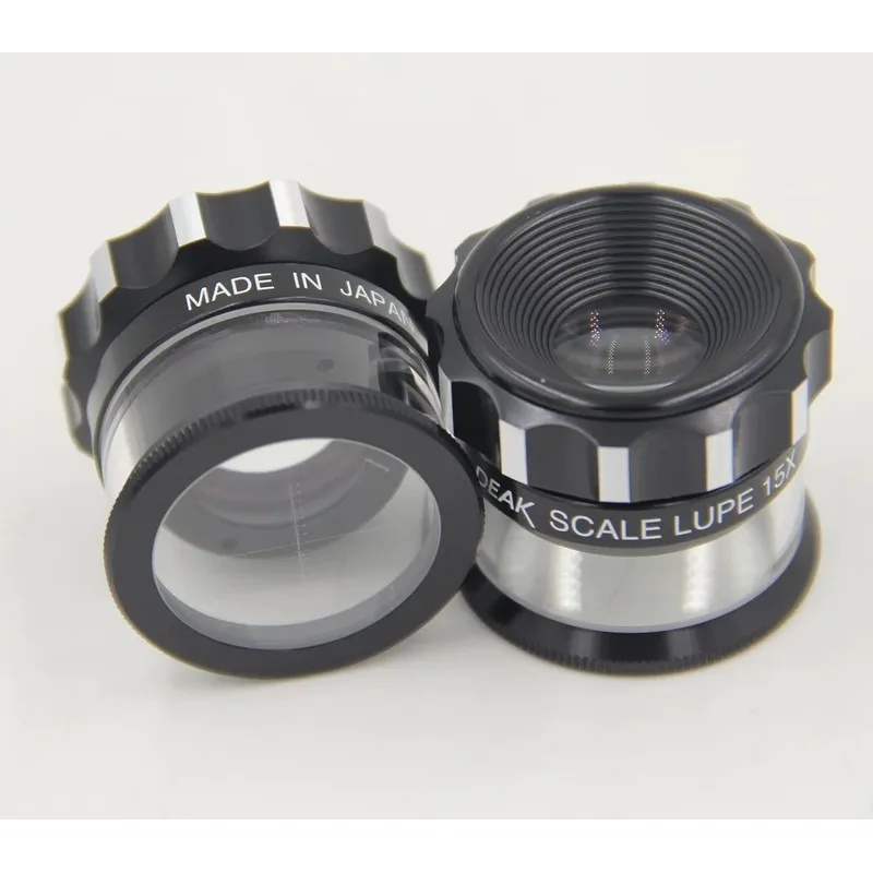 Imported Japan PEAK 2016-15X Graduated Magnifier, 15X Cylindrical Handheld Loupe Eyepiece Microscope