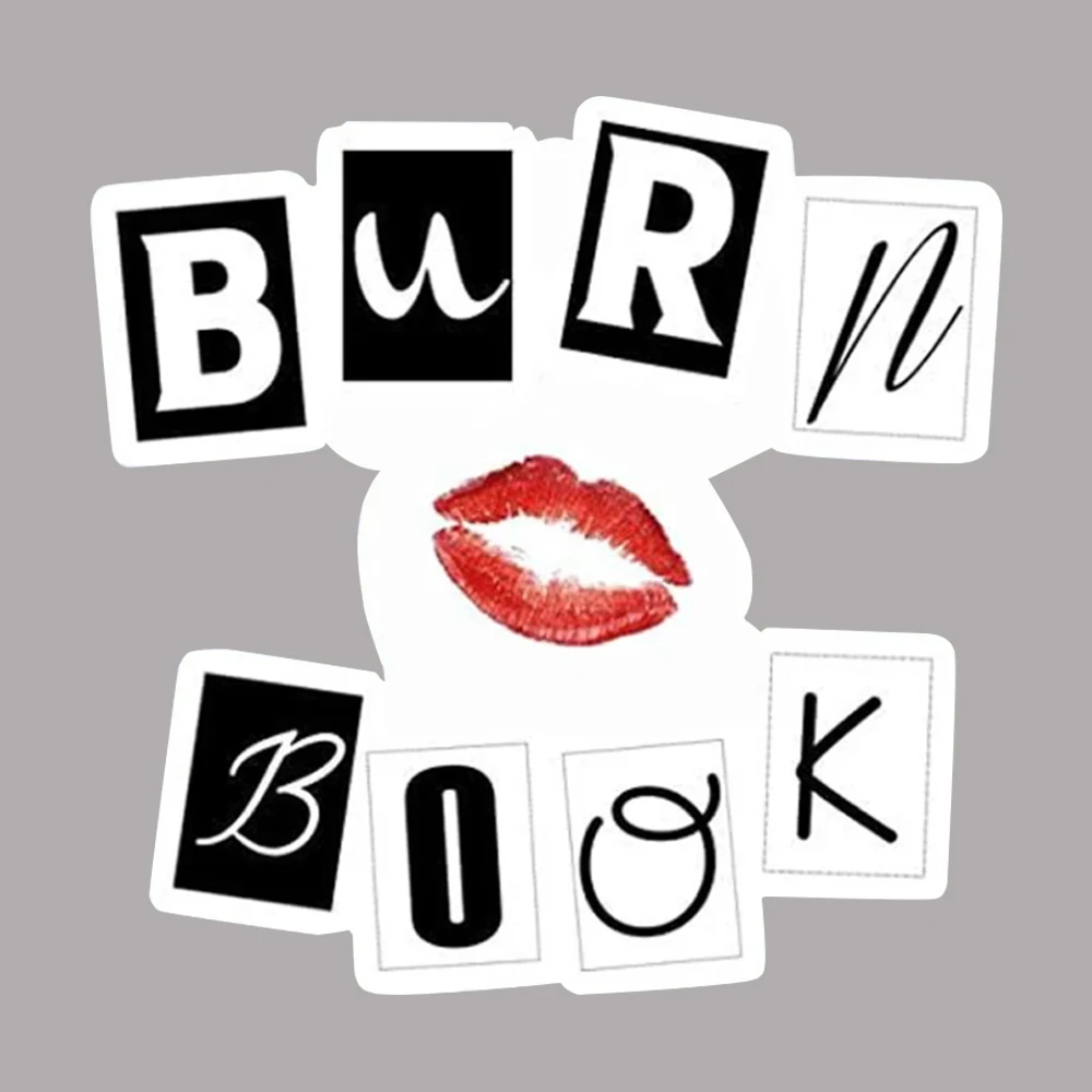 Mean Girls - Burn Book - ملصق مضاد للماء لأجهزة الكمبيوتر المحمولة للسيارات والنوافذ