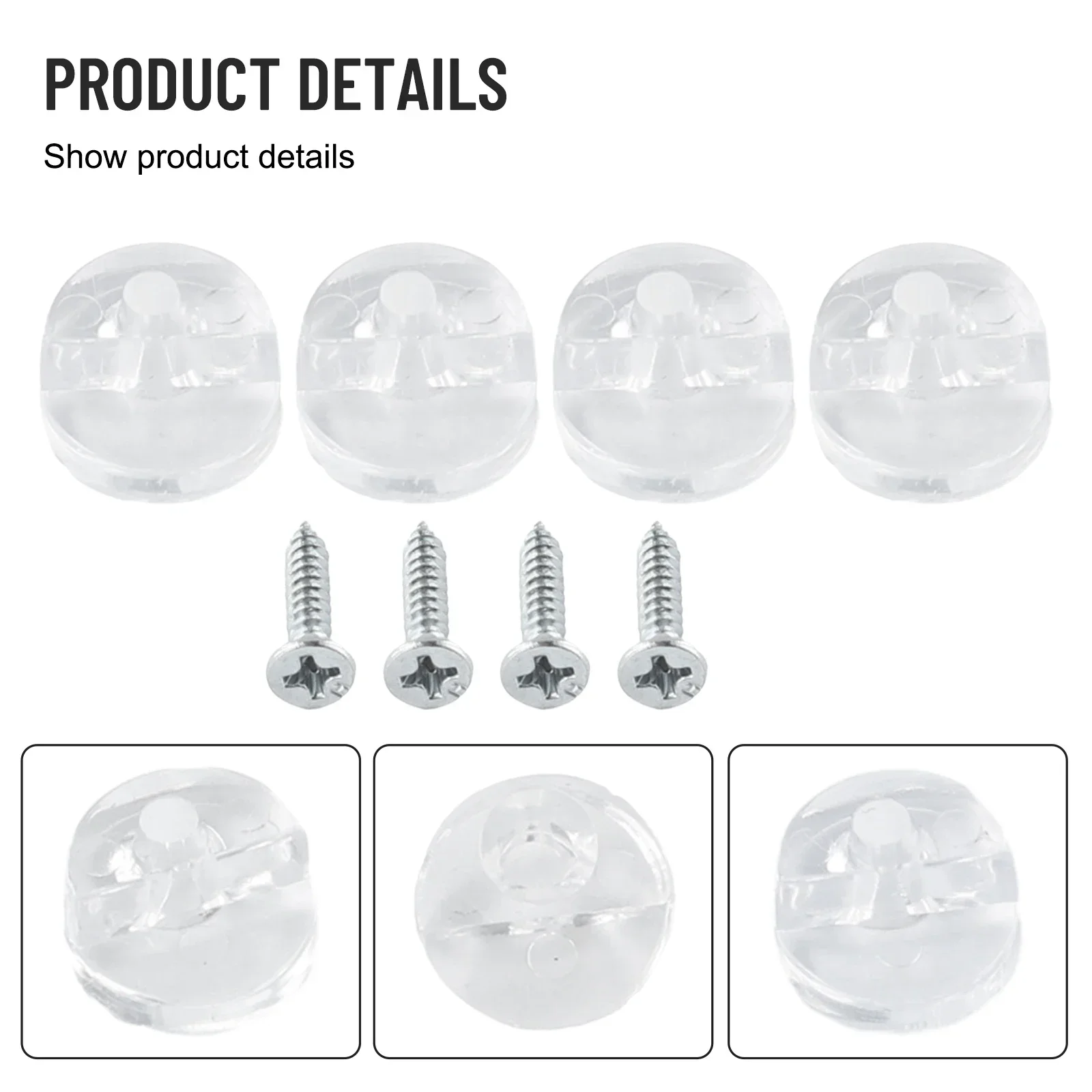 4pcs Mirror Mounting Clips Lightweight Mirror Wall Clips Fixing Kit Frameless Clips Glass Bracket Mounting Hanging