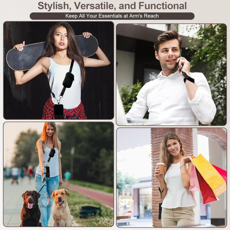 

Phone Crossbody Bag Lanyard Nylon Crossbody Bag Universal Wrist Strap for Phone Phone Strap with Wallet Detachable Adjustable