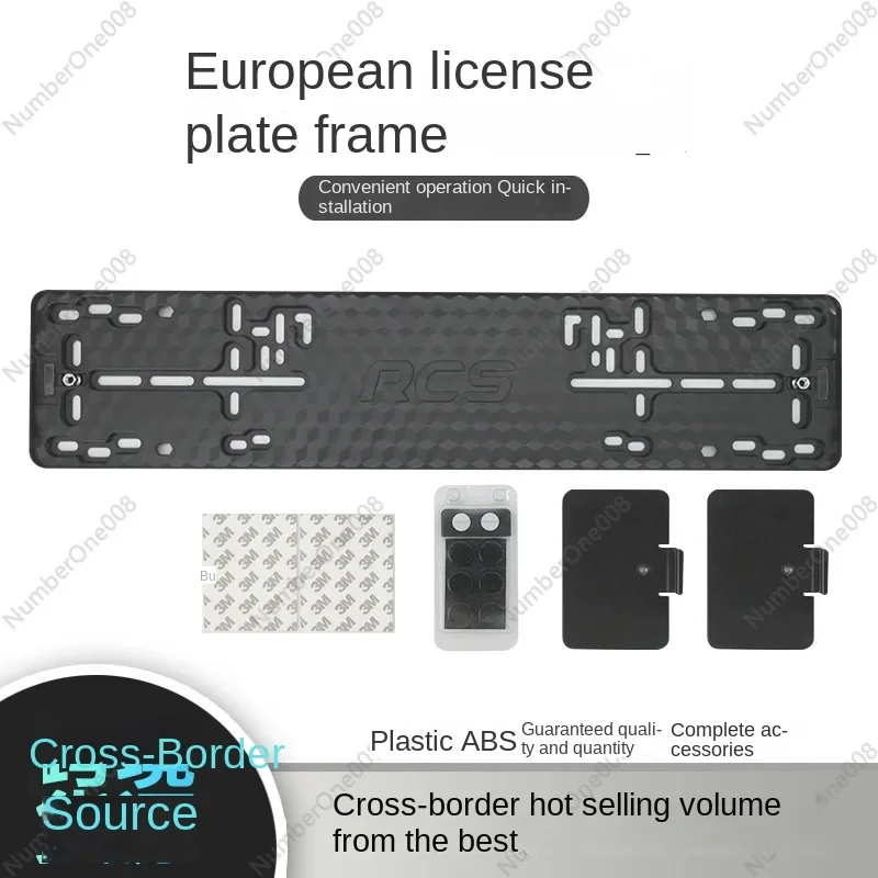 License Plate Frame RCS License Frame ABS Plastic Plate Russia Plate with Accessories